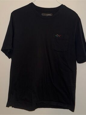 Greg Norman Men's Black Pocket Crewneck T-Shirt - Classic Casual
